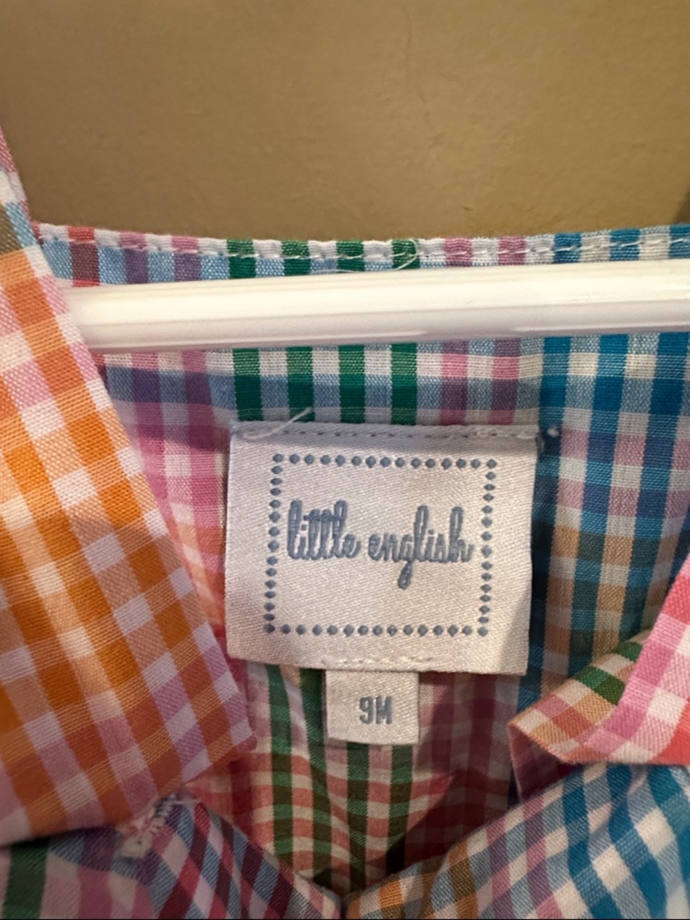 Little English plaid summer romper 9 month - Picture 4 of 4